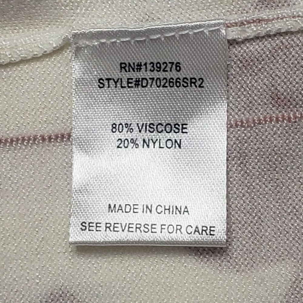 Daniel Rainn Cardigan Sweater Women Small Light Mauve White Abstract Flower Chic - Picture 13 of 16